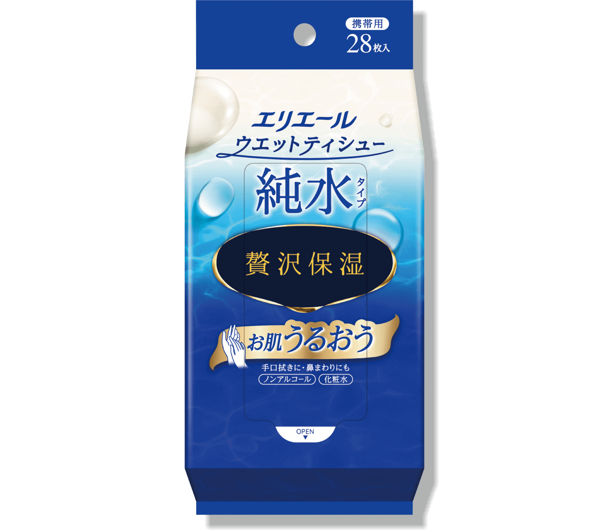 エリエールウエットティシュー 純水タイプ 贅沢保湿 携帯用