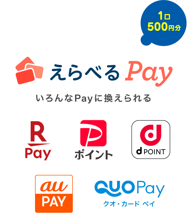1口500円分 えらべるPay