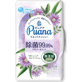 Puana（ピュアナ）除菌99.99％ アルコールタイプ 本体42枚