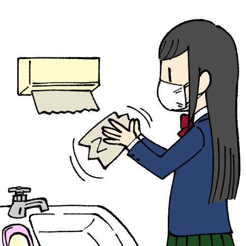 トイレ利用後はしっかり手洗い
