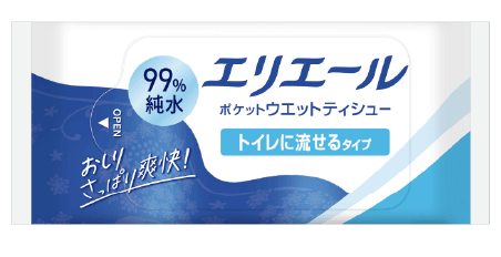 エリエール ポケットウエットティシュー トイレに流せるタイプ