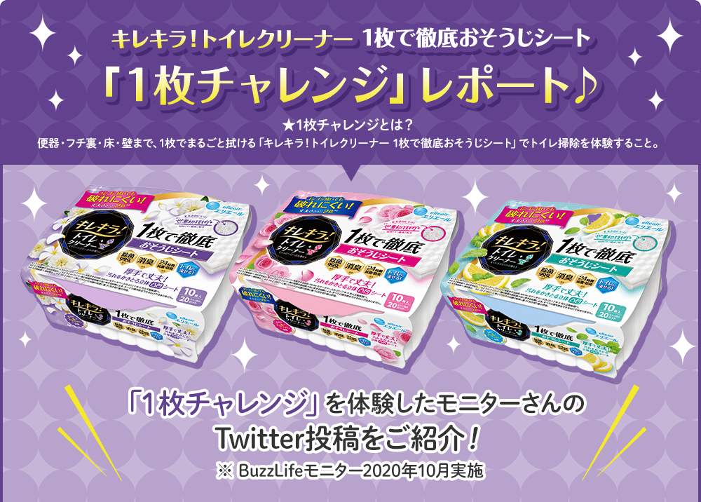 キレキラ！トイレクリーナー1枚で徹底おそうじシート「1枚チャレンジ」レポート♪