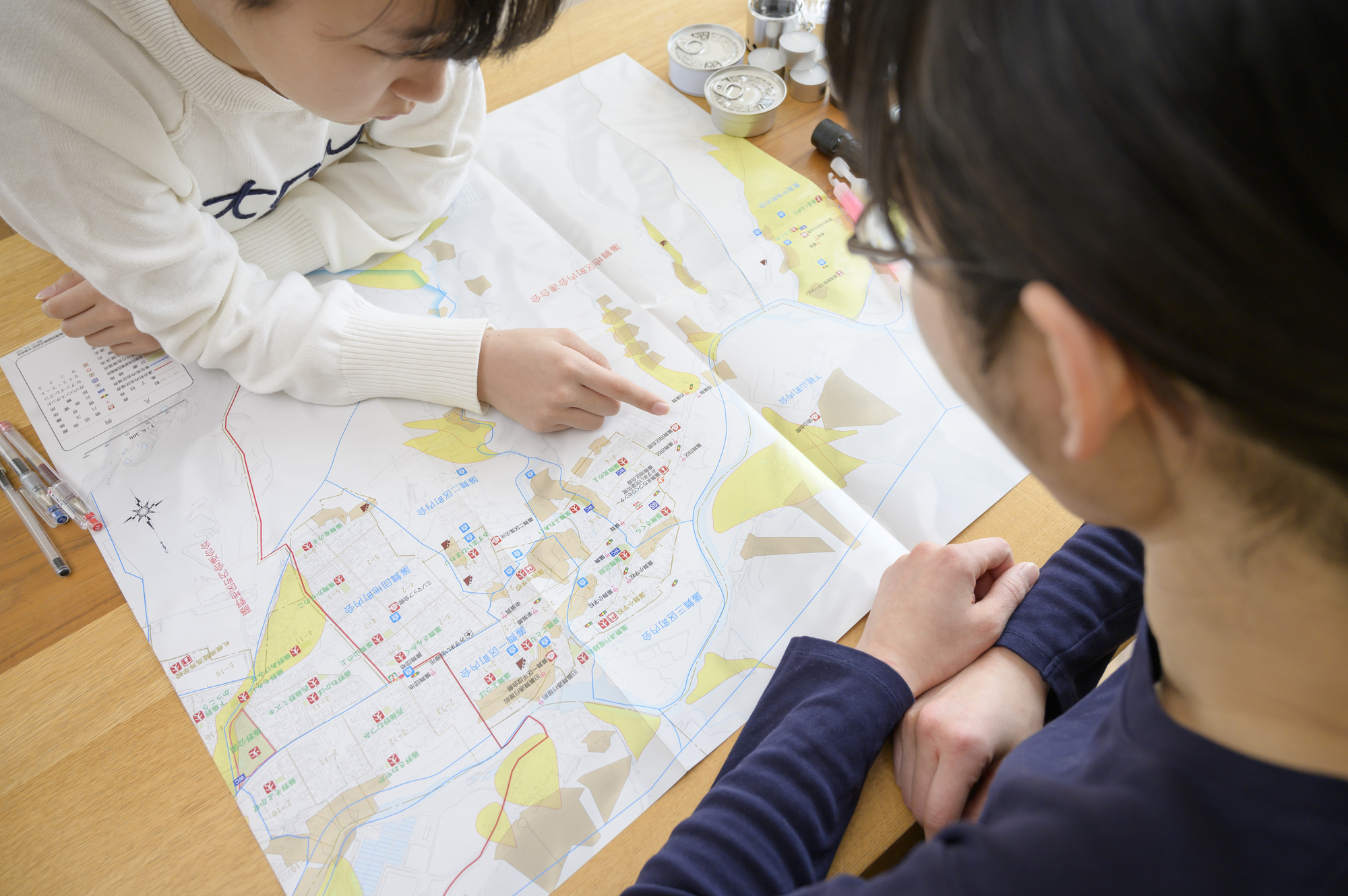 集合場所と避難経路を複数決める