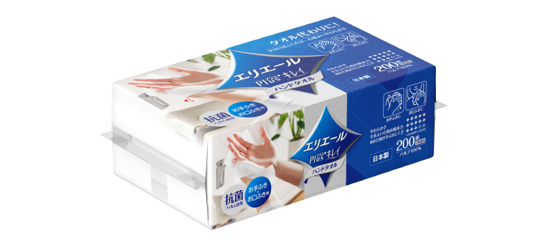 エリエール Plus+キレイ ハンドタオル