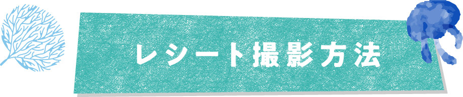 レシート撮影方法