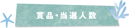 賞品・当選人数