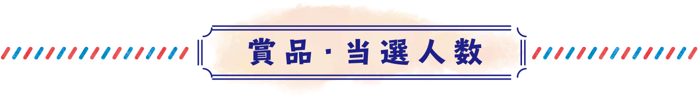 賞品・当選人数