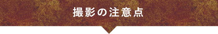 撮影の注意点