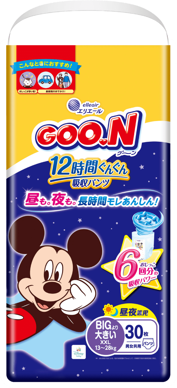 商品画像：GOON12時間ぐんぐん吸収パンツ（BIGより大きいサイズ XXL）