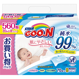 グーン 肌にやさしいおしりふき つめかえ用 ベビー用品 商品情報 エリエール 大王製紙