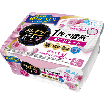 キレキラ トイレクリーナー 1枚で徹底おそうじシート ハッピーローズ 本体 お掃除用品 商品情報 エリエール 大王製紙
