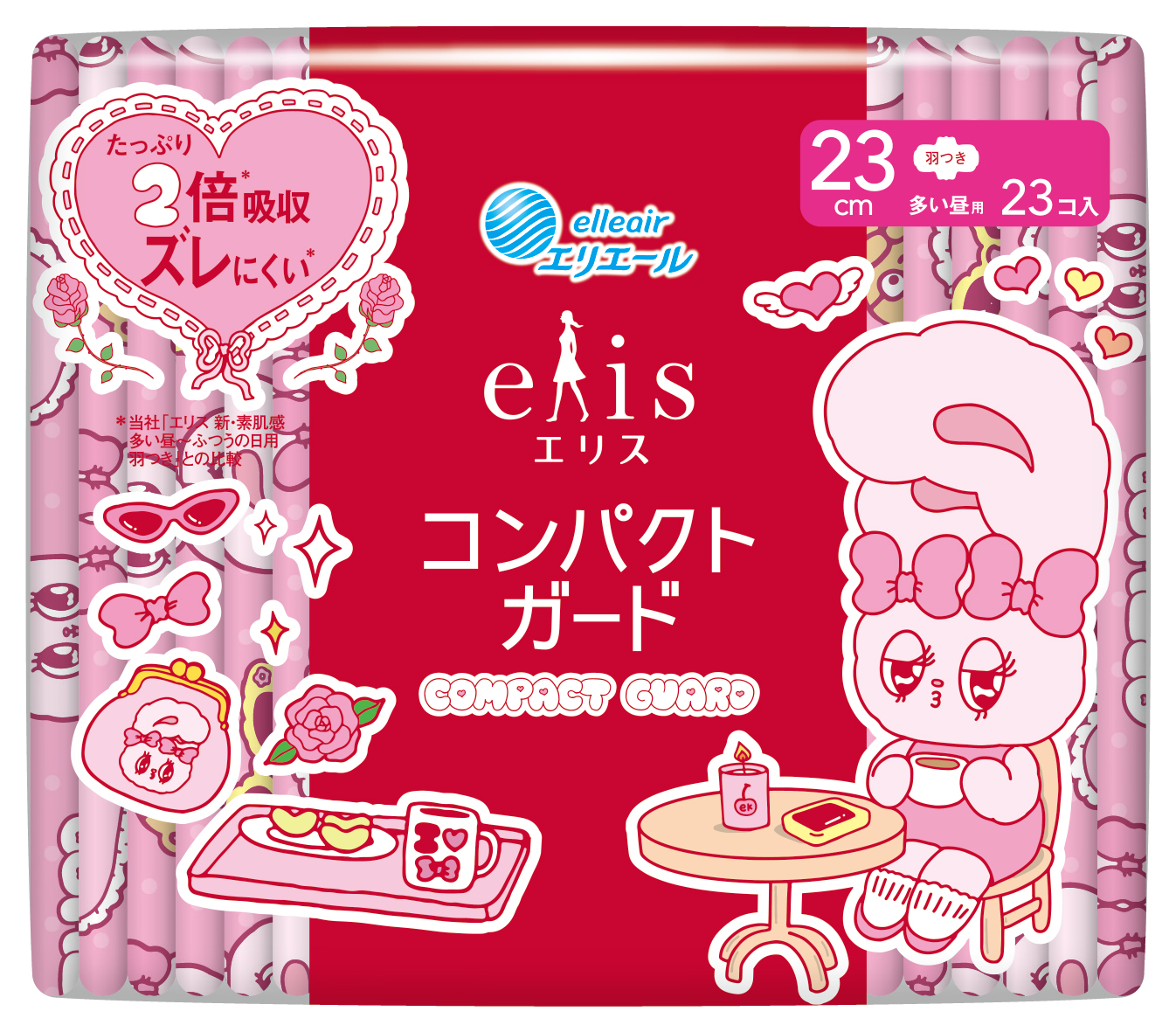 エリス コンパクトガード（多い昼用）羽つき 23cm｜生理用品｜商品情報