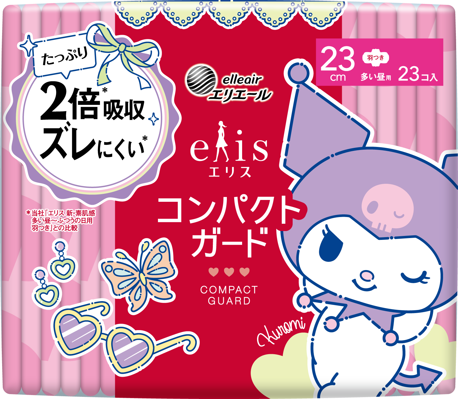 エリス コンパクトガード（多い昼用）羽つき 23cm｜生理用品｜商品情報