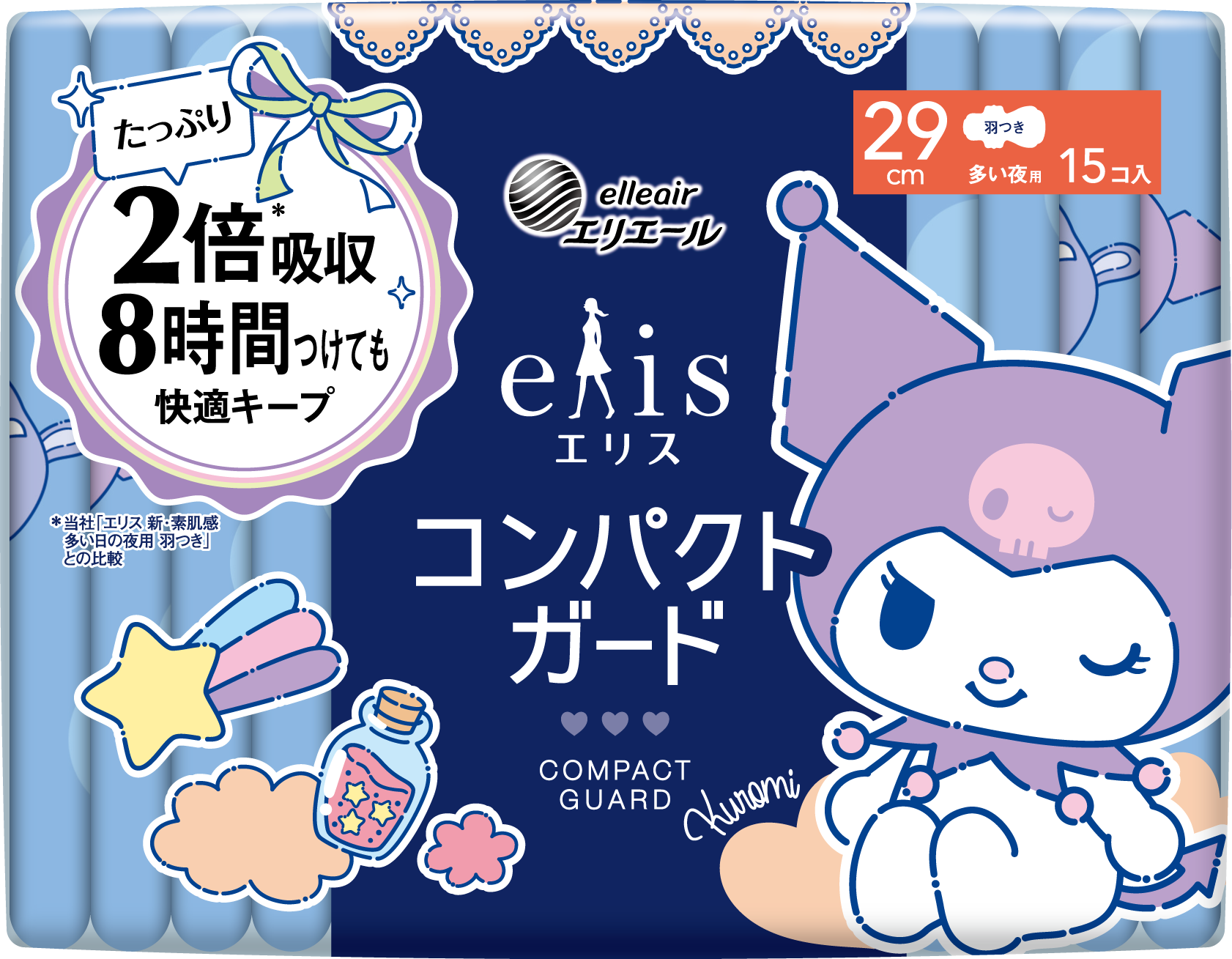 エリス コンパクトガード（多い夜用）羽つき 29cm｜生理用品｜商品情報