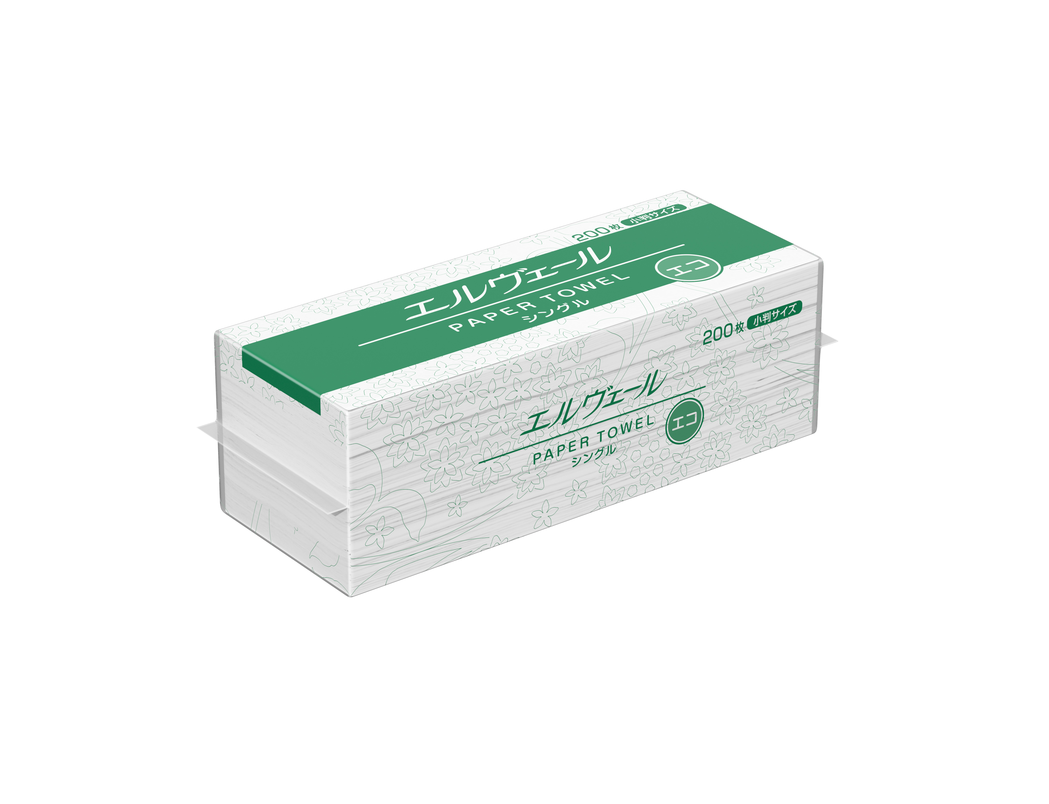 新品未使用 ルシルヴェール21ml × 2本入り 2箱 エルヴェール ペーパータオルエコ シングル 200枚（小判）｜業務用 紙