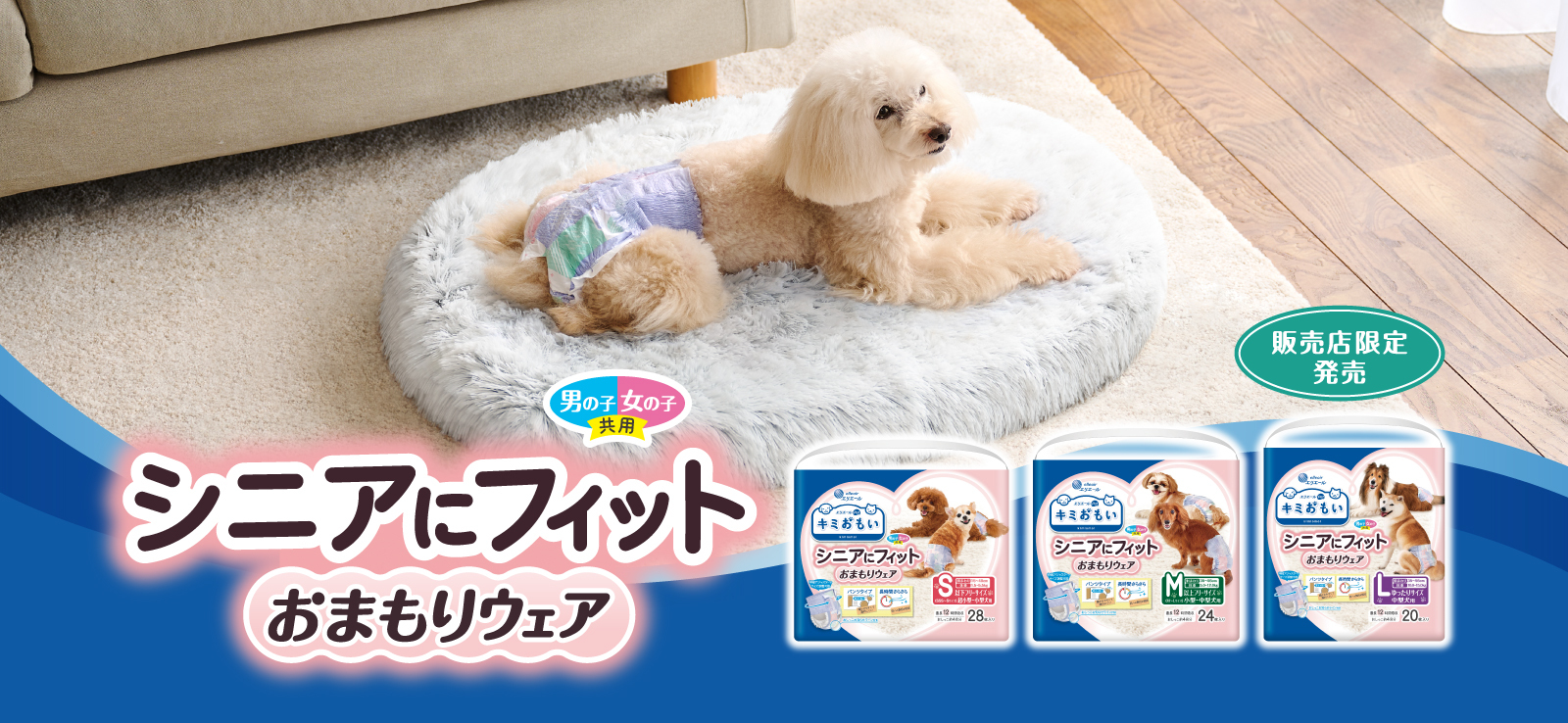 シニアにフィット おまもりウェア（犬用おむつ・シニア用おむつ）