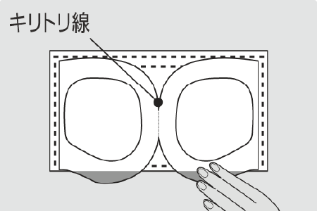 耳掛け部分を切り離す