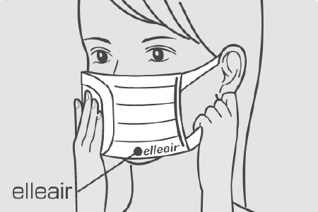 耳掛け部分を耳に掛ける