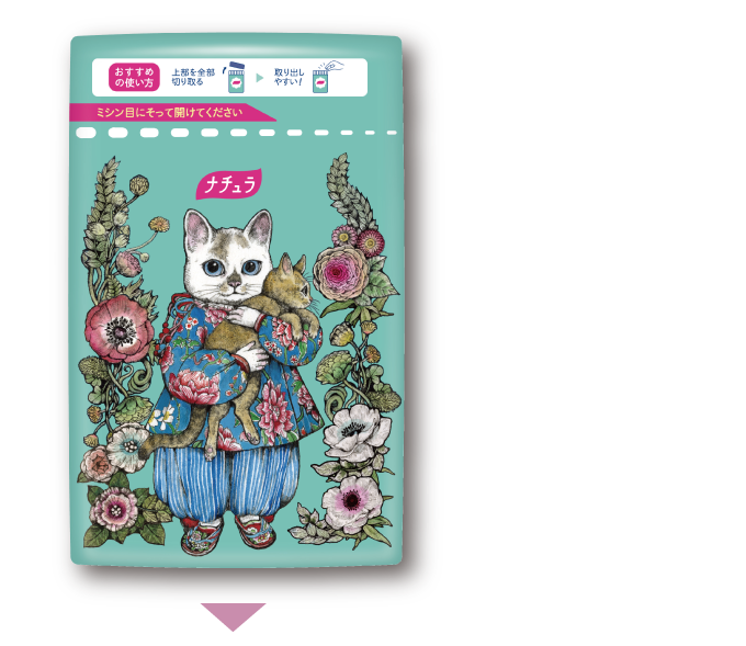 ナチュラ さら肌さらり 24cm 50cc 20枚入 裏面