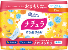 ナチュラさら肌さらり　おまもり吸水ライナー 15cc 20.5cm