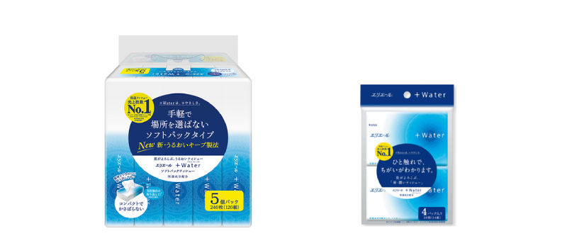 エリエール ＋Water（プラスウォーター）ソフトパック／エリエール ＋Water（プラスウォーター） ポケット