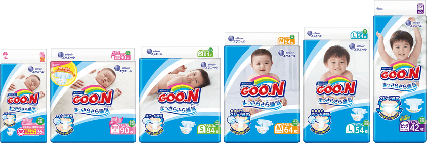 おむつの Goo N グ ン まっさらさら通気 テープタイプ 商品紹介