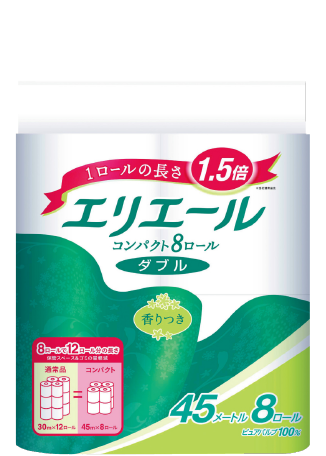 エリエール トイレットティシュー ダブル・コンパクト8ロール